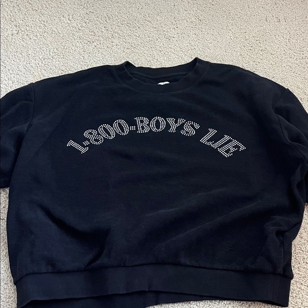 Boys lie crewneck rhinestone